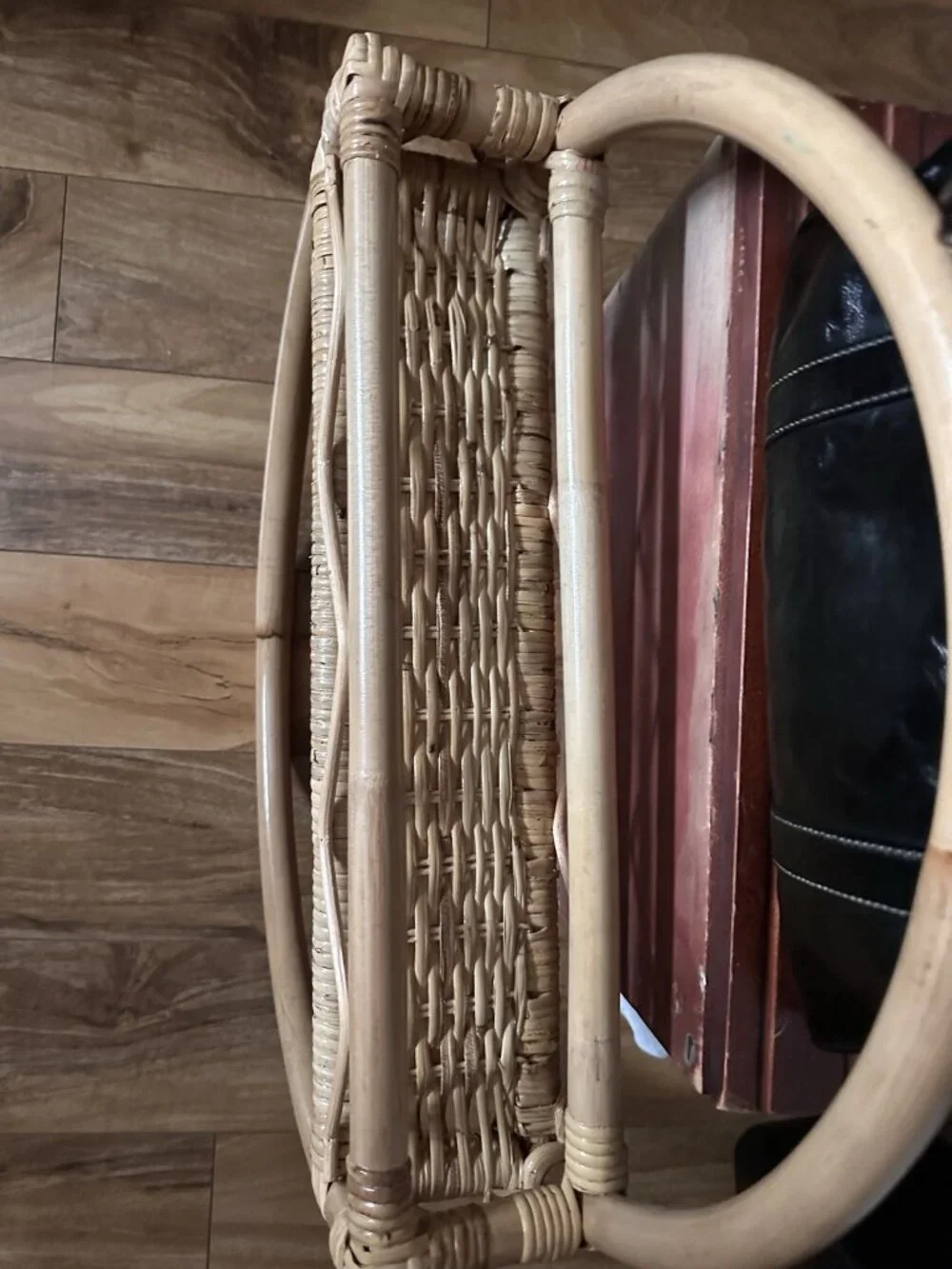 Vintage Round Rattan Wall Shelf 19